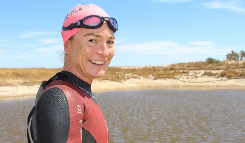 La granjera que nada en una balsa y que va a por su tercer Mundial de Kona