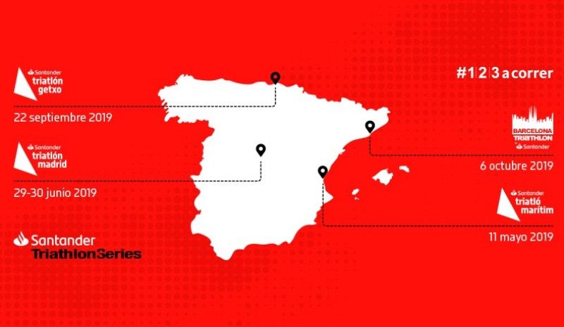 Cuatro sedes para las Santander Triathlon Series 2019