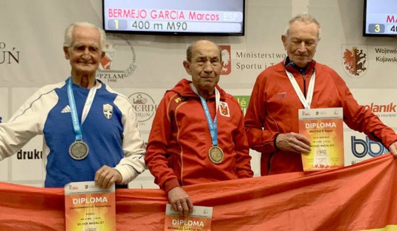 Un atleta español bate el récord mundial de 400 metros para mayores de 90 años