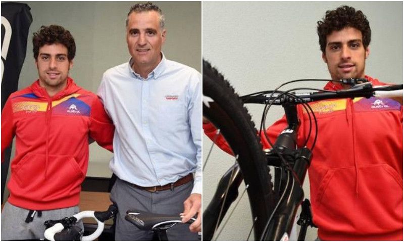Kevin Viñuela por fin tiene sus dos bicis... gracias al hermano de Indurain