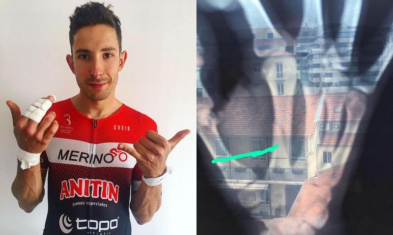 Un choque contra un vehículo deja a Erik Merino fuera del Triatlón de Cannes