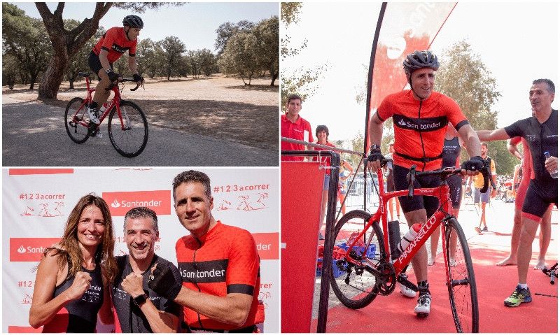 Miguel Indurain, 'triatleta' contra la ELA en el Santander Triatlón de Madrid