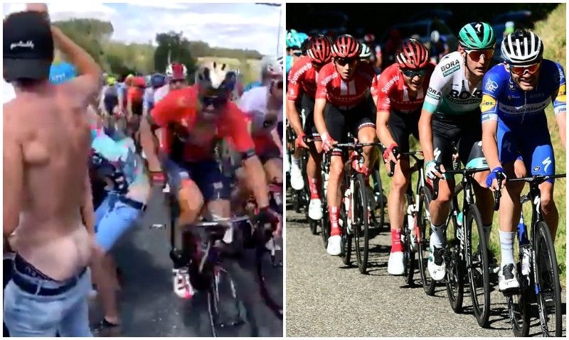 (VÍDEO) Cuando haces un 'calvo’ al pelotón y pasa esto...