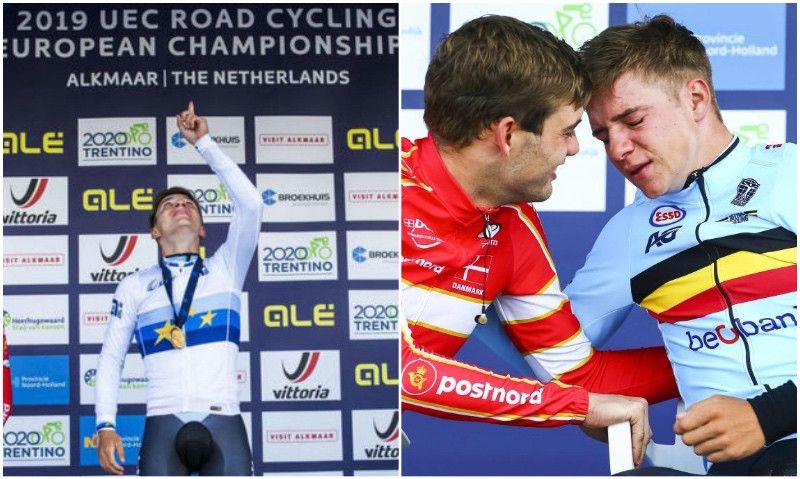 El prodigio belga Evenepoel gana la crono del Europeo y se la dedica al fallecido Lambrecht