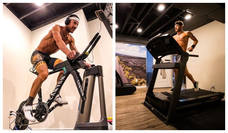¿Cuántos kilómetros ha hecho Lionel Sanders en el rodillo y en la cinta de correr en 2019?
