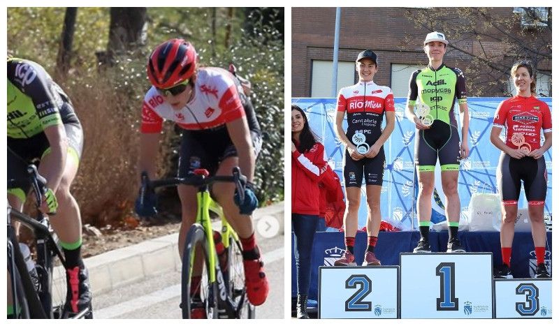 Sara Pérez debuta en el ciclismo en ruta de élite con una plata 