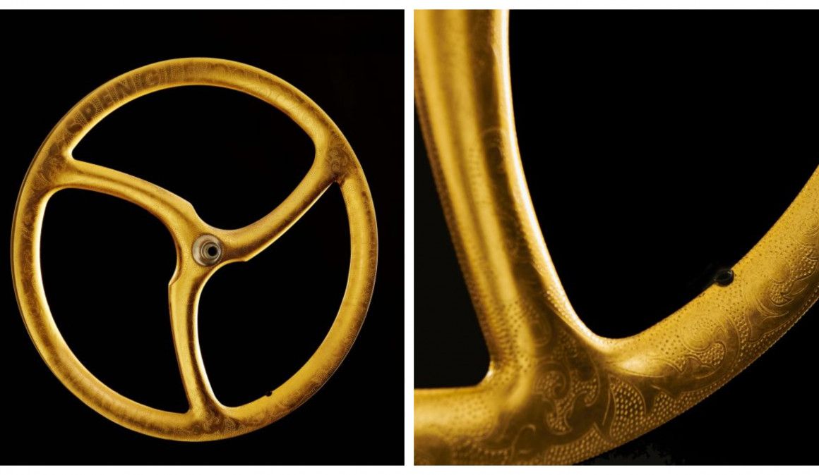 ¿Cuánto cuestan estas ruedas bañadas en oro de 24 quilates?