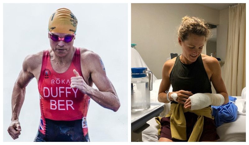 Flora Duffy se rompe la mano... ¡¡en un entrenamiento de natación!!