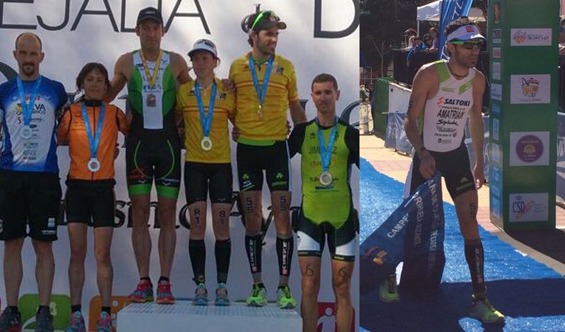 Raúl Amatriain y Anna Rovira, campeones de España de Duatlón Larga Distancia