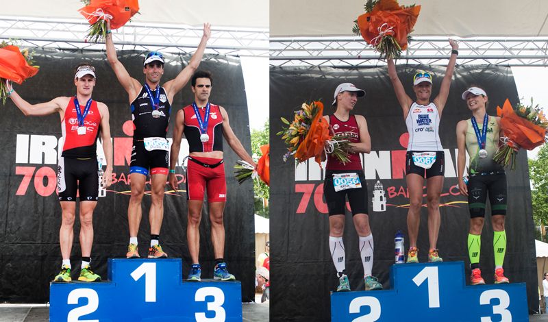 Camilla Pedersen y Sylvain Sudrie, intratables en el Ironman 70.3 Barcelona