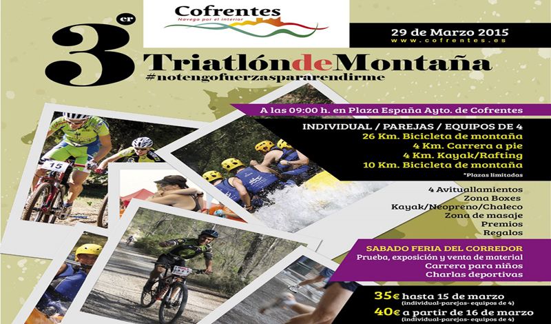 El III Triatlón de Montaña de Cofrentes aspira a superar los 300 participantes