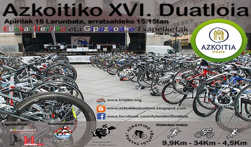 Este sábado, XVI Duatlón de Azkoitia