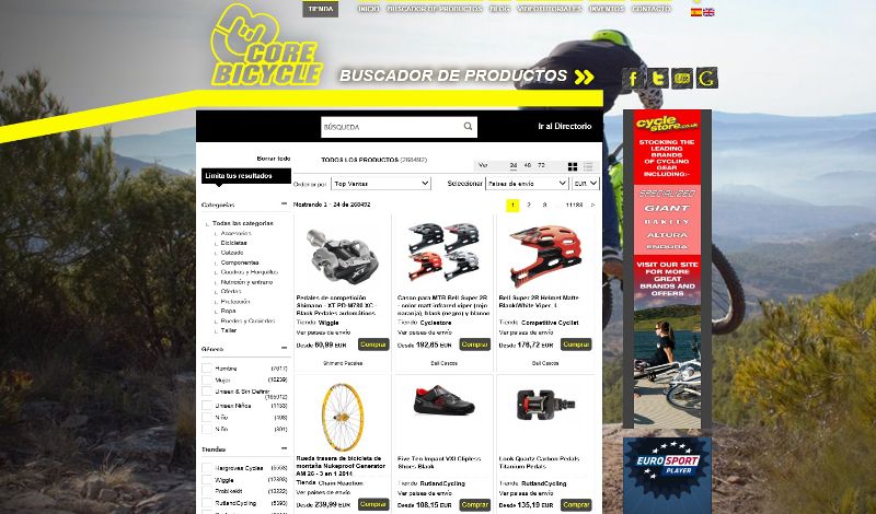 Corebicycle: buscador de productos