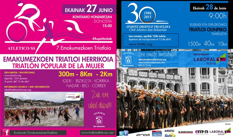 Intenso fin de semana triatlético en Donostia