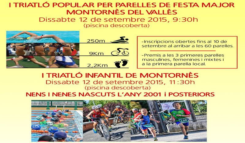 I Triatlón popular por parejas de Montornès del Vallès