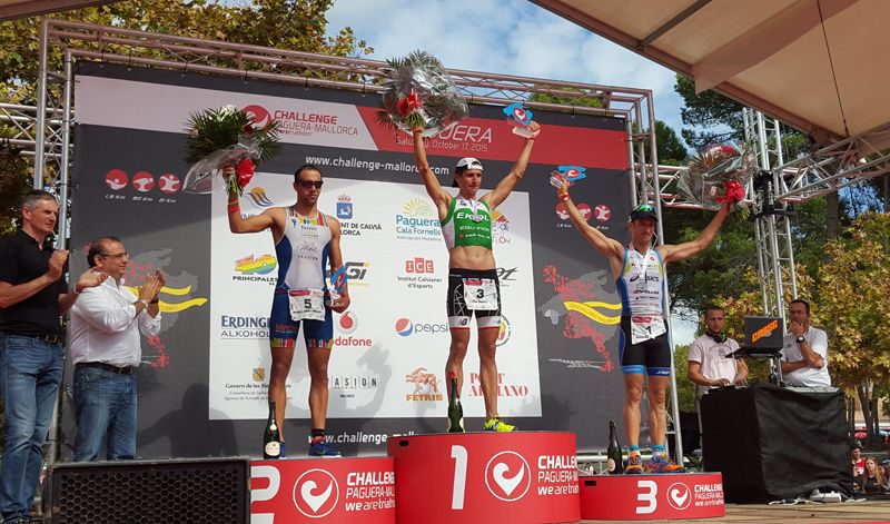 Miguel Ángel Fidalgo y Marcel Zamora, en el podio de Challenge Paguera Mallorca 2015