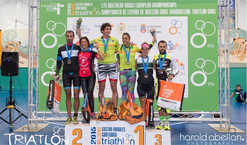 Victorias para María Pujol y Diego Paz en el Campeonato de España de Triatlón Cros