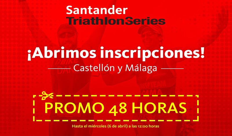 Santander Triathlon Series Castellón y Málaga abren inscripciones con 48 horas de precios reducidos