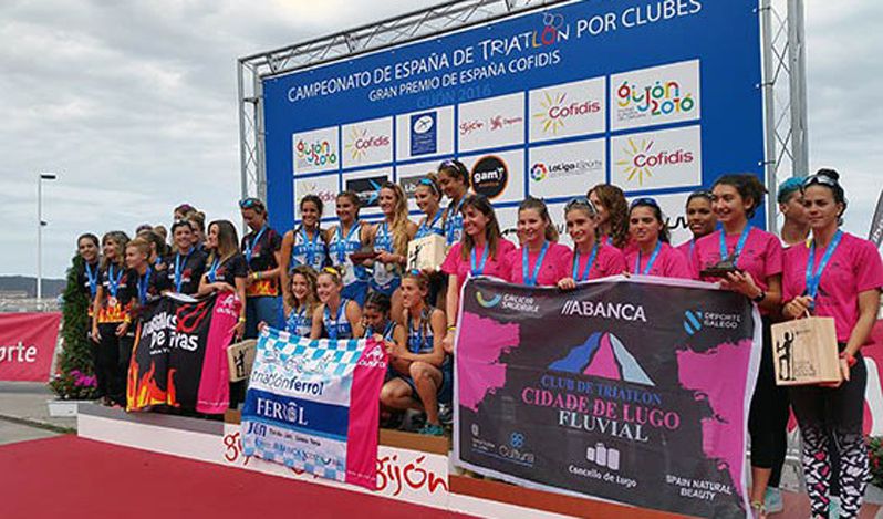 Triatlón Ferrol y Cidade de Lugo Fluvial reinan en Gijón