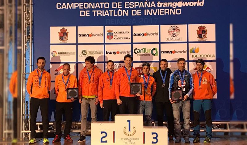 Medallas de oro y plata en el Campeonato de España de Triatlón de Invierno 2017