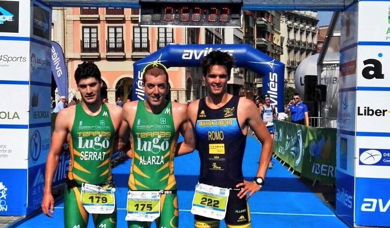 Alarza tira del carro en el Nacional de Duatlón por Clubes de Avilés