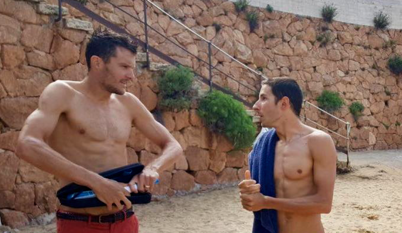 Erik Merino, "a pies" de Jan Frodeno