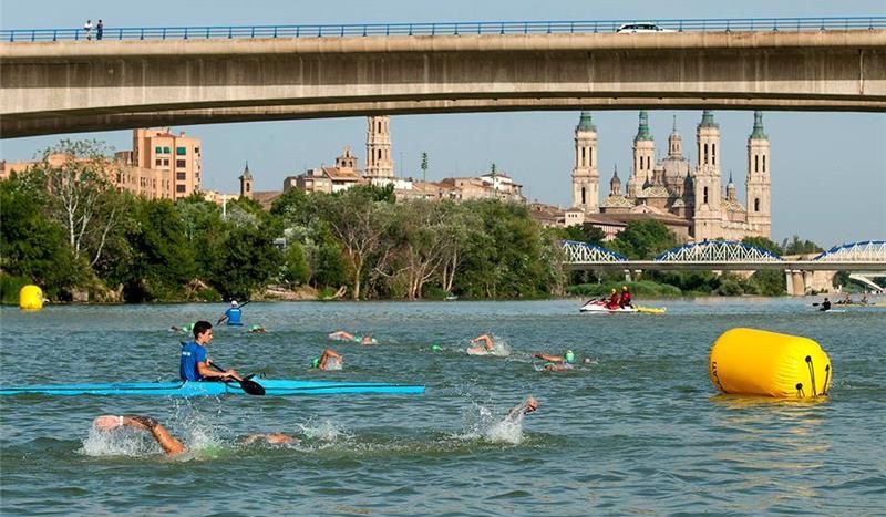 El Triatlón de Zaragoza, aplazado hasta después del verano por la avería del azud