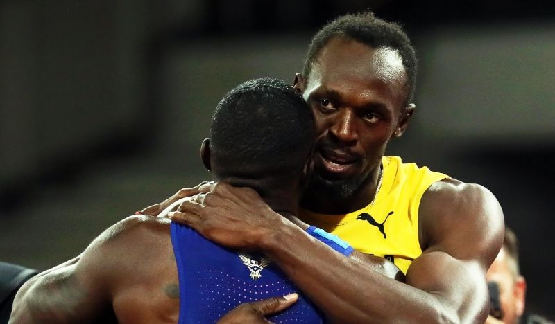 Gatlin y Coleman derrotan a Bolt en el último 100 del gran ídolo