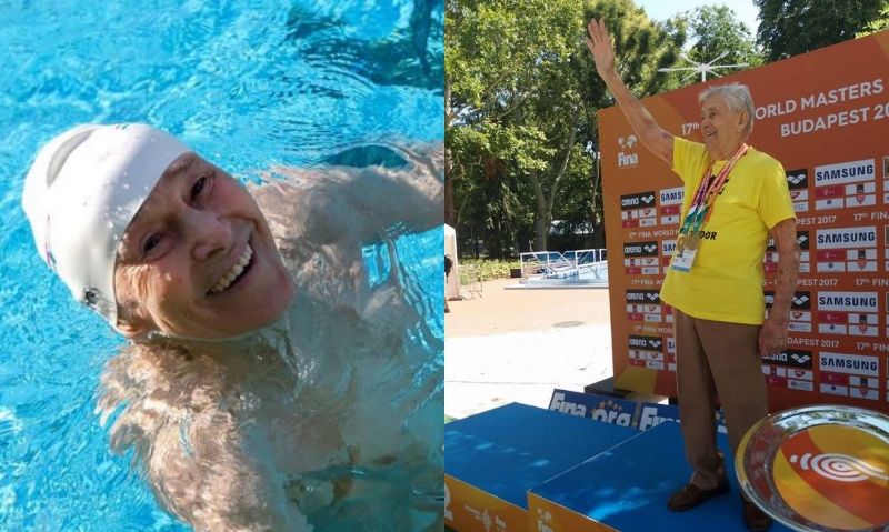 97 años... y 4 oros en el Mundial Máster de Natación