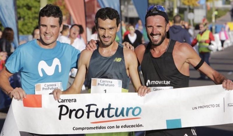 Podio de lujo en la Carrera ProFuturo: Jesús España, Chema Martínez... y Gómez Noya