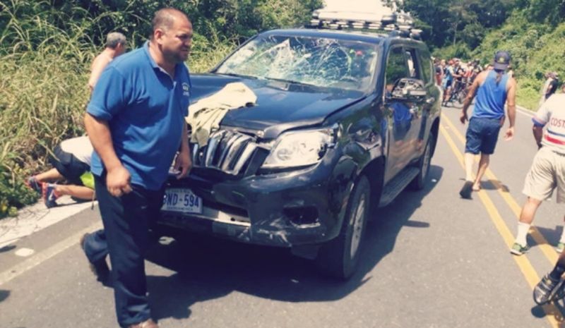 Atropello espeluznante de seis ciclistas en Costa Rica