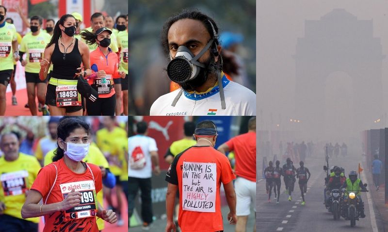 35.000 corredores se exponen a la alta contaminación en Nueva Delhi