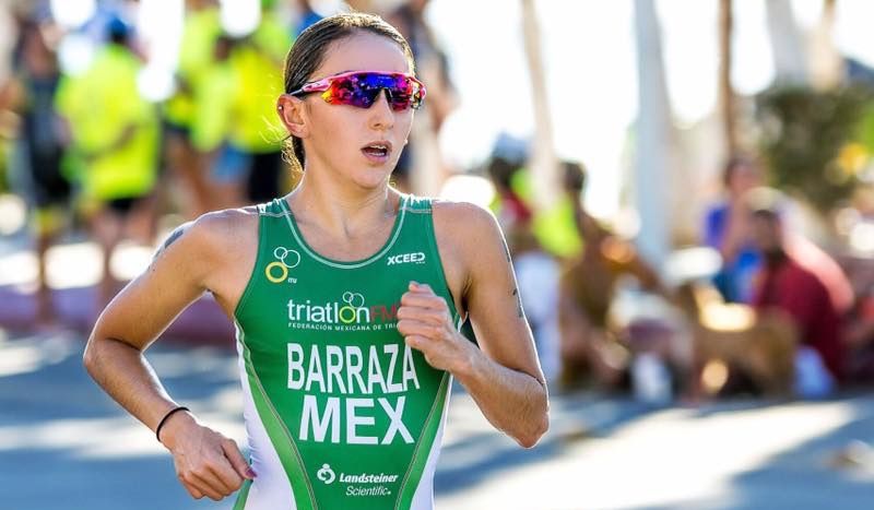 La triatleta mexicana, durante la carrera a pie de la Copa de América de La Paz.