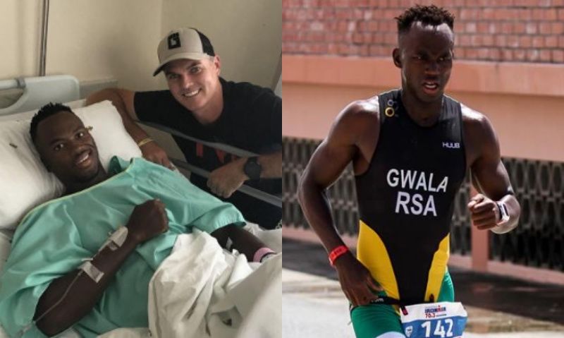 Mhlengi Gwala, después de la operación.