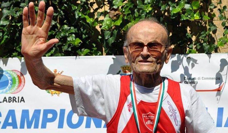 Ottaviani, el atleta de 101 años que corre, salta y lanza peso