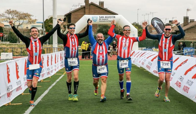 Un Ironman indoor... con 'corazón rojiblanco'