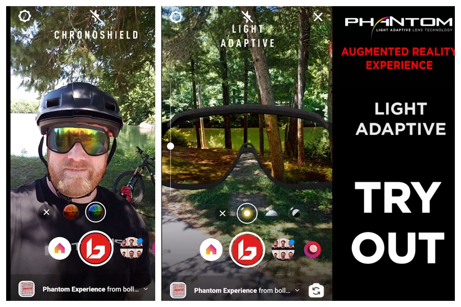 Prueba la tecnología de las lentes Phantom de Bollé... ¡¡sin tener que tocar físicamente las gafas!!