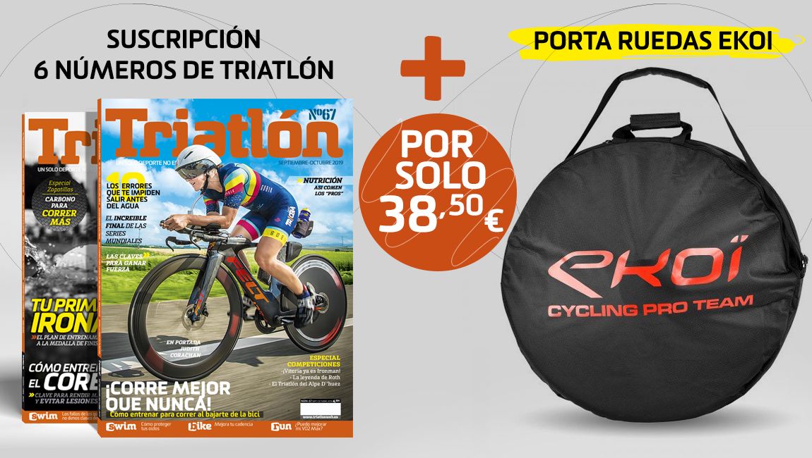 ¡¡Suscríbete a la Revista Triatlón y llévate este fantástico porta ruedas EKOI!!