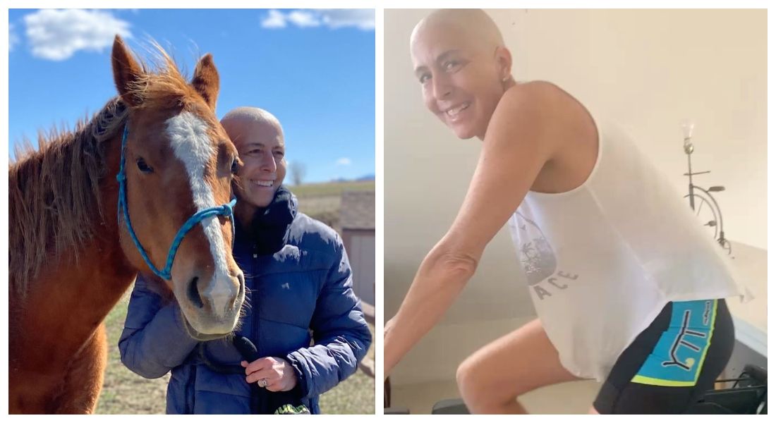 La campeona del mundo Siri Lindley se sube al rodillo 38 días después de un trasplante de médula.