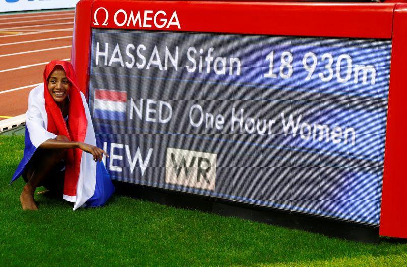 La neerlandesa Sifan Hassan establece un nuevo récord del mundo de la hora.