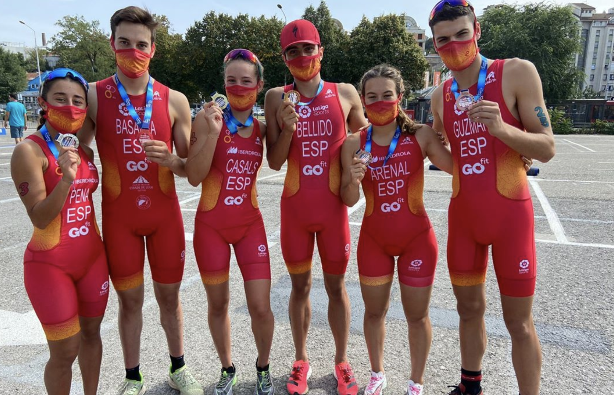 España copa los dos podios de la Copa de Europa de Triatlón Junior de Belgrado.
