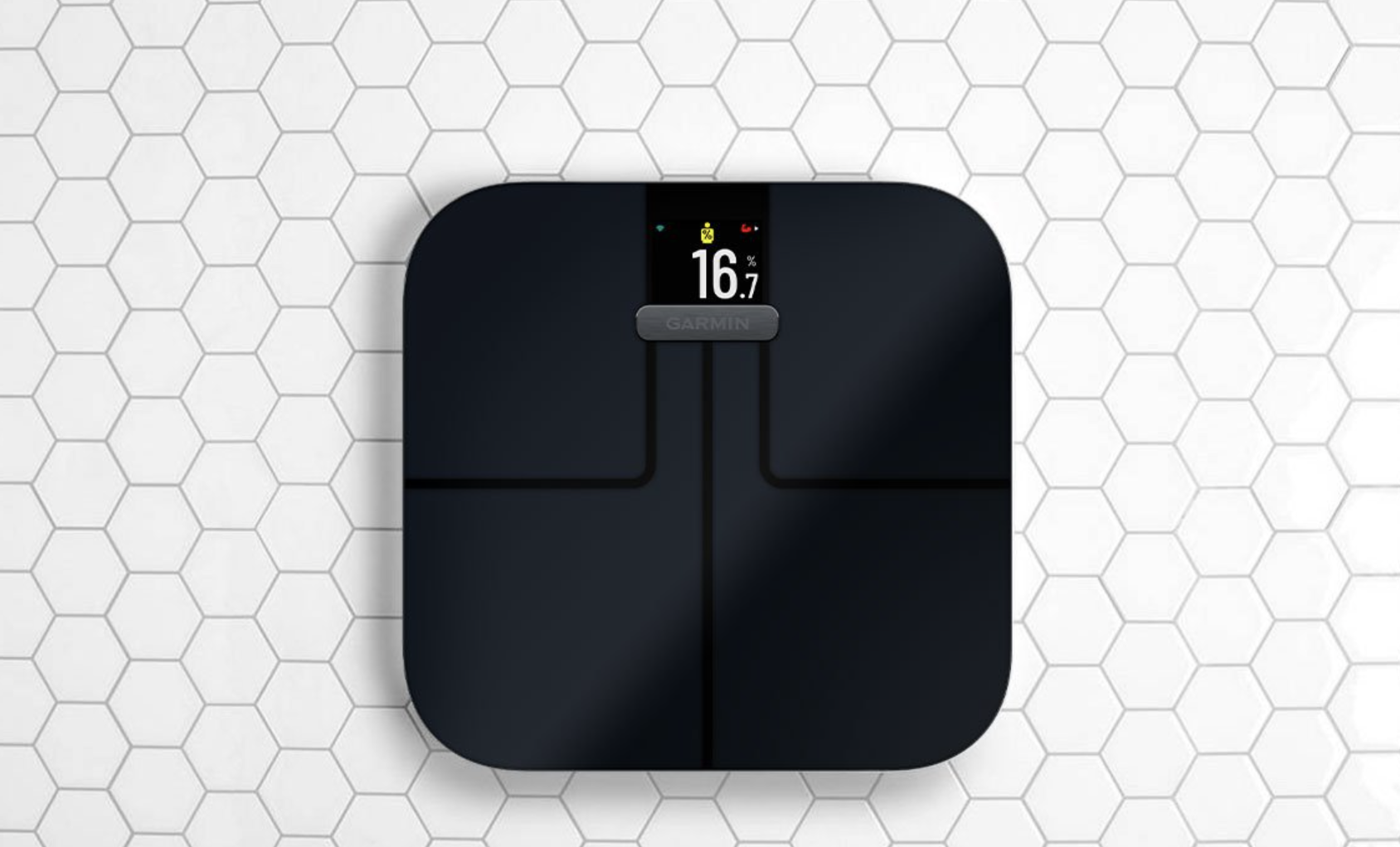 Así es la báscula inteligente Index S2 de Garmin.