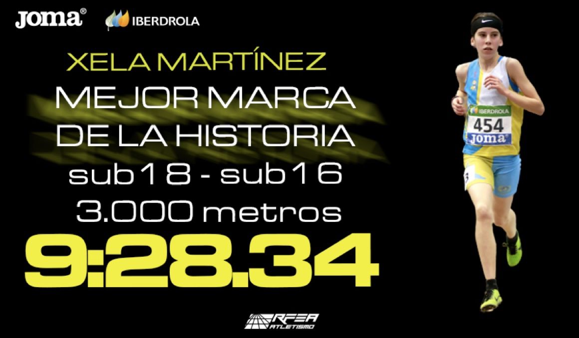 Acaba de cumplir 15 años y corre 3.000 metros por debajo de 3:10min/km.