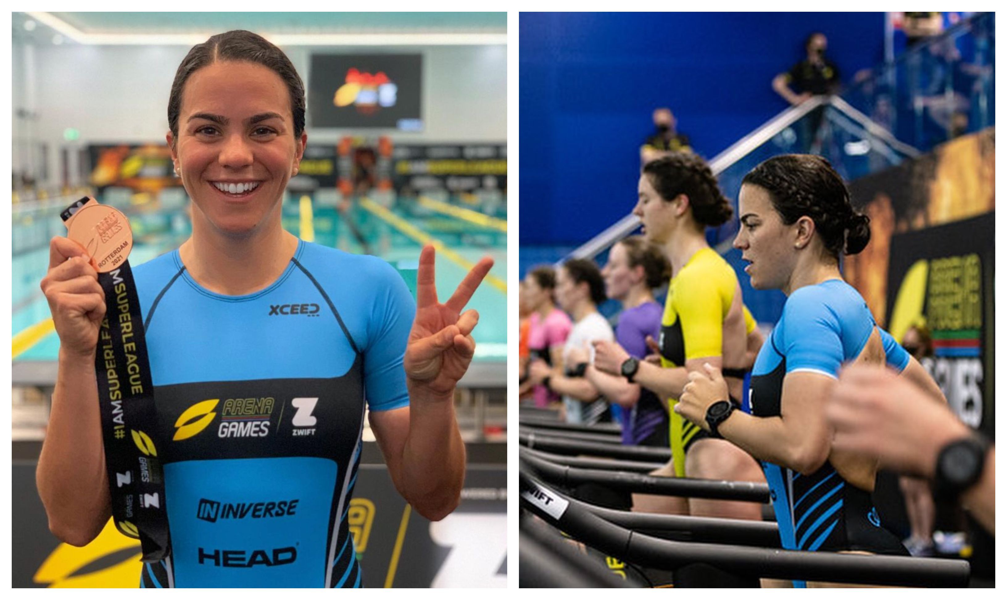 Anna Godoy se sube al podio en la Super League Triathlon de Rotterdam.