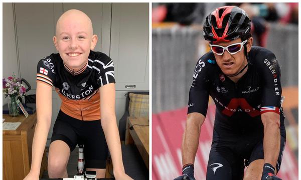 La ciclista de 13 años que lucha contra un tumor cerebral... pedaleando con un campeón del Tour.