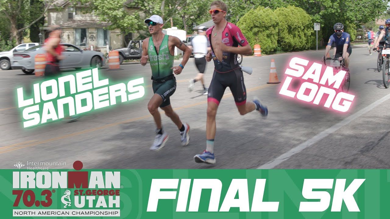 Así fue el épico duelo entre Sanders y Long en los últimos 5 km del IRONMAN 70.3 St. George.