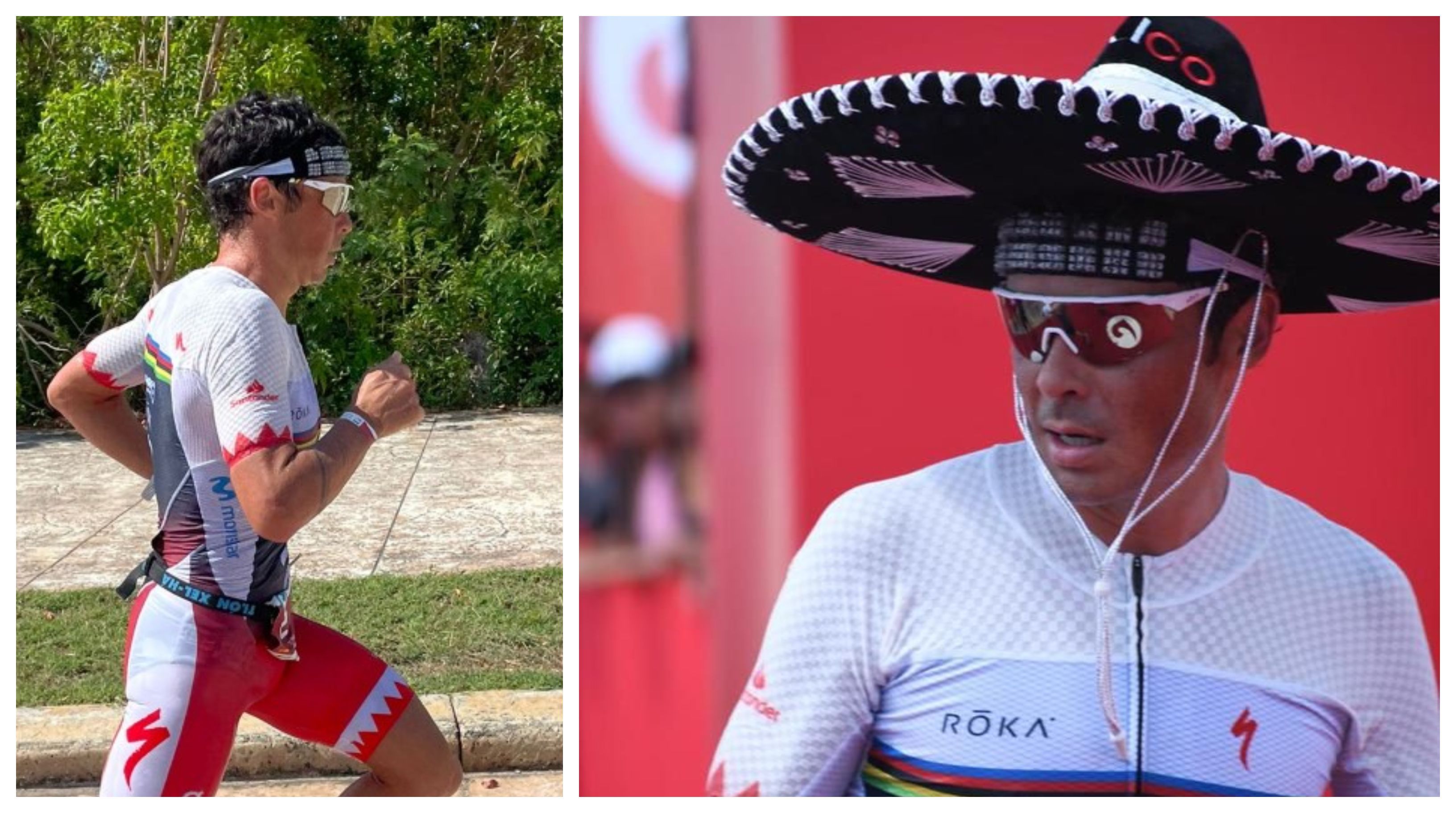¿Qué llevaba en la cabeza Javier Gómez Noya durante la carrera a pie del Challenge de Cancún?
