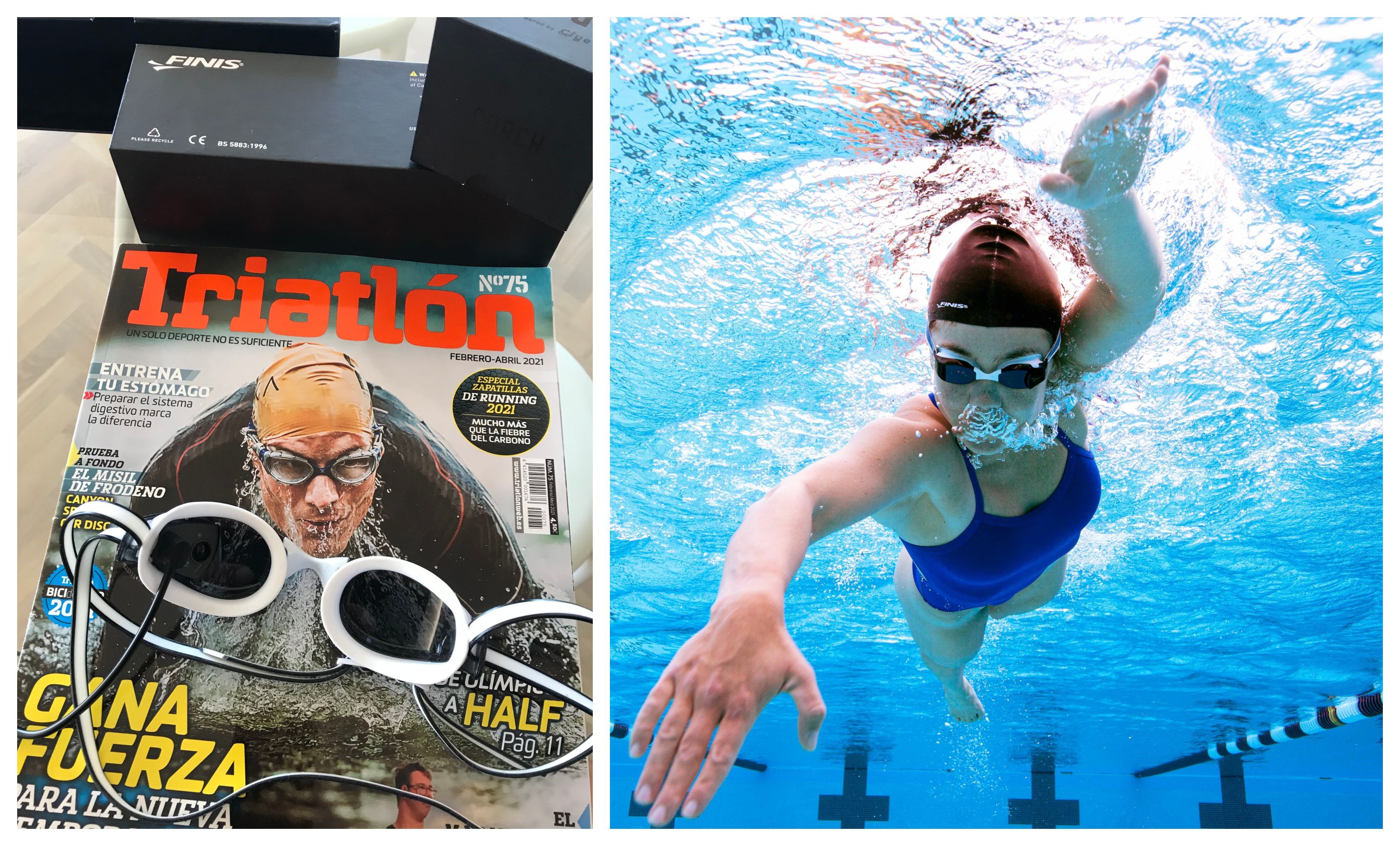 Nadando con las Smart Goggle de Finis: visualiza tus marcas en tiempo real.
