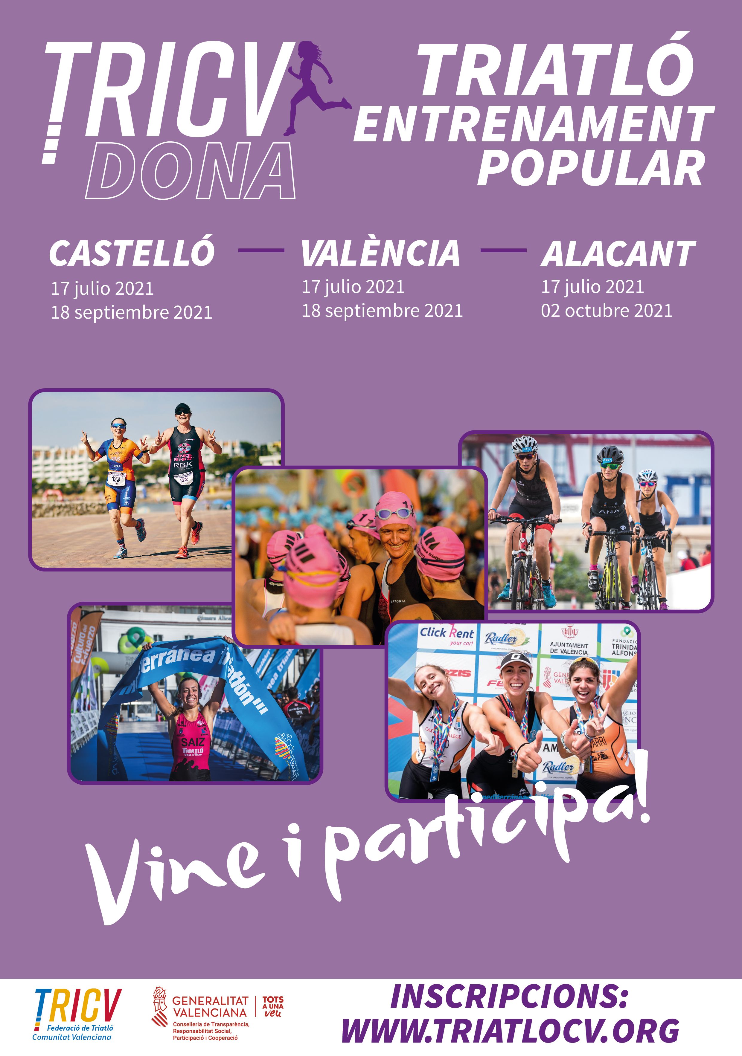Cartell entrenaments TRICV Dona Cartell entrenaments TRICV Dona