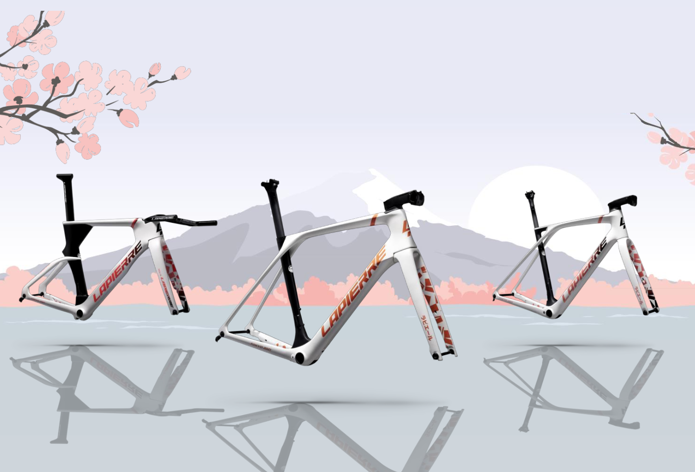Así la espectacular colección SAKURA de Lapierre para sus triatletas olímpicos.